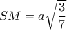 SM = a\sqrt {\displaystyle\frac{3}{7}}