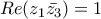 Re(z_{1}\bar{z_{3}})=1 Re(z_{1}\bar{z_{3}})=1