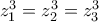 z_{1}^3=z_{2}^3= z_{3}^3 z_{1}^3=z_{2}^3= z_{3}^3