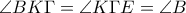 \angle BK\Gamma=\angle K\Gamma E=\angle B