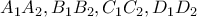 A_1A_2, B_1B_2, C_1C_2, D_1D_2