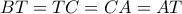 BT = TC = CA = AT