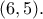 \displaystyle{(6,5).}