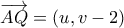 \overrightarrow {AQ}  = (u,v - 2)\,\,\,