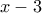 \displaystyle{x-3}