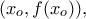 &Alpha;(x_{o}, f(x_{o})),