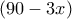 (90-3x)