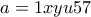 \displaystyle{a = 1xyu57}