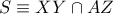 S\equiv XY\cap AZ