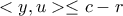 <y,u> \leq c-r