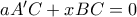 aA'C+xBC=0