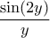 \displaystyle \frac{\sin (2y)}{y}