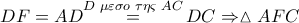 DF=AD\overset{D\,\,\mu \varepsilon \sigma o\,\,\tau \eta \varsigma \,\,AC}{\mathop{=}}\,DC\Rightarrow \vartriangle AFC