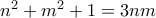 n^2+m^2+1=3nm