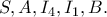 S, A, I_4, I_1, B. S, A, I_4, I_1, B.