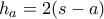 h_a=2(s-a)