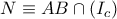 N\equiv AB\cap \left( {{I}_{c}} \right)