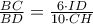 \frac{BC}{BD}=\frac{6\cdot ID }{10\cdot CH}