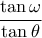 \dfrac{\tan\omega}{\tan\theta}