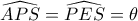 \widehat{APS}=\widehat{PES}=\theta