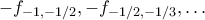 -f_{-1,-1/2},-f_{-1/2,-1/3},\ldots