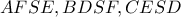 AF SE, BDSF, CESD