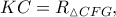 KC=R_{\vartriangle CFG},