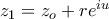 z_{1}=z_{o}+re^{iu}