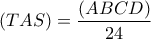 (TAS)=\dfrac{(ABCD)}{24}