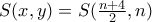 S(x,y)=S(\frac{n+4}{2},n)