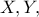 X, Y,