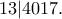 \displaystyle{13|4017.}