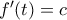 f'(t)=c