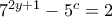 7^{2y+1}-5^c=2