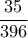 \displaystyle  \frac{35}{396}