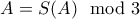 A=S(A) \mod 3