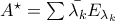 A^\star  = \sum{ \bar{\lambda_k} E_{\lambda_k}}