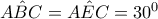 \hat{ABC}=\hat{AEC}=30^{0}