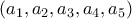 \left ( a_1,a_2,a_3,a_4,a_5 \right )