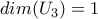dim(U_{3})=1 dim(U_{3})=1