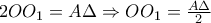 2OO_1  = A\Delta  \Rightarrow OO_1  = \frac{{A\Delta }}{2}