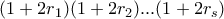 (1+2r_1)(1+2r_2)...(1+2r_s)