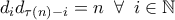 \displaystyle{d_{i}d_{\tau (n) -i}=n \; \; \forall \; \;i \in \mathbb{N}}
