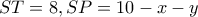 ST=8, SP=10-x-y