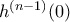 h^{(n-1)}(0)
