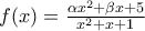 f(x)=\frac{\alpha x^2+\beta x+5}{x^2+x+1}
