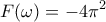 \displaystyle
F(\omega) = -4\pi^2
\displaystyle
F(\omega) = -4\pi^2