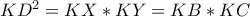 KD^2=KX*KY=KB*KC