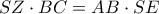 SZ\cdot BC=AB\cdot SE
