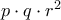p\cdot  q \cdot  r^2